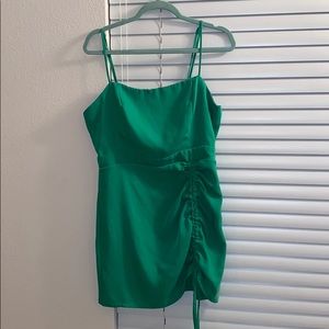 Super down green dress